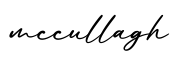 单词mccullagh书写