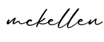 单词mckellen书写