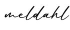单词meldahl书写