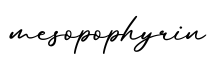 单词mesopophyrin书写