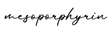 单词mesoporphyrin书写