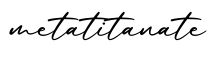 单词metatitanate书写