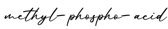 单词methyl-phospho-acid书写