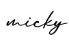 单词micky书写