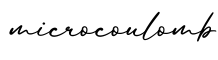 单词microcoulomb书写