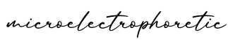 单词microelectrophoretic书写