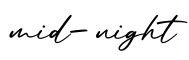 单词mid-night书写