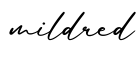 单词mildred书写