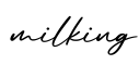 单词milking书写
