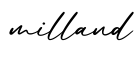 单词milland书写