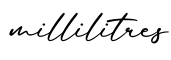 单词millilitres书写