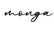 单词monga书写