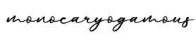 单词monocaryogamous书写