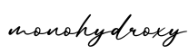 单词monohydroxy书写