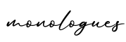 单词monologues书写