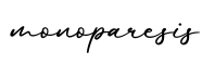 单词monoparesis书写