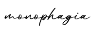 单词monophagia书写