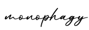 单词monophagy书写