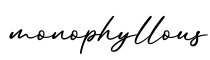 单词monophyllous书写