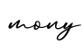 单词mony书写