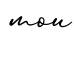 单词mou书写