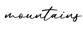 单词mountains书写
