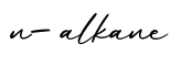单词n-alkane书写