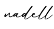 单词nadell书写
