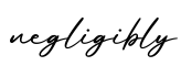 单词negligibly书写