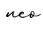 单词neo书写