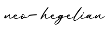 单词neo-hegelian书写