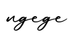 单词ngege书写