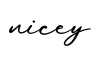 单词nicey书写