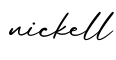 单词nickell书写