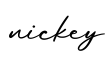 单词nickey书写