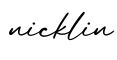 单词nicklin书写
