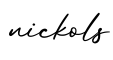 单词nickols书写