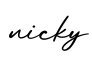 单词nicky书写