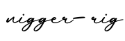 单词nigger-rig书写