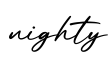 单词nighty书写