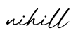 单词nihill书写