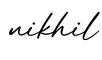 单词nikhil书写
