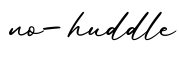 单词no-huddle书写