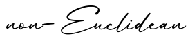 单词non-Euclidean书写