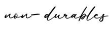 单词non-durables书写