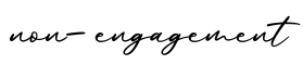 单词non-engagement书写