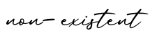 单词non-existent书写