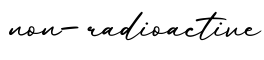 单词non-radioactive书写