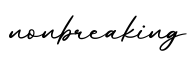 单词nonbreaking书写
