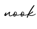 单词nook书写
